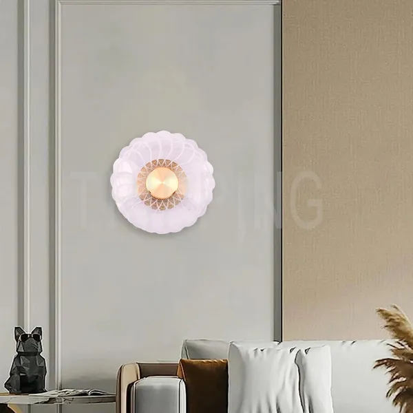 Tripping_7w_Led_Ceiling_Cum_Wall_Lamp_With_Frosted_Acrylic_Crisscross_Design_Warm_White_Light_Gold_Accent_19cm_Diameter_Ideal_For_Bedrooms_Living_Rooms_And_Hallways_Intricate_Design_Led
