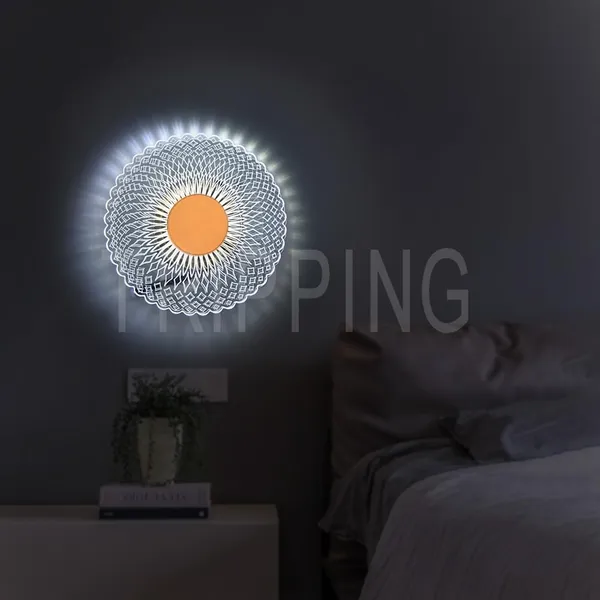 Tripping_7w_Led_Ceiling_Cum_Wall_Lamp_With_Frosted_Acrylic_Crisscross_Design_Warm_White_Light_Gold_Accent_19cm_Diameter_Ideal_For_Bedrooms_Living_Rooms_And_Hallways_Flower_Shaped
