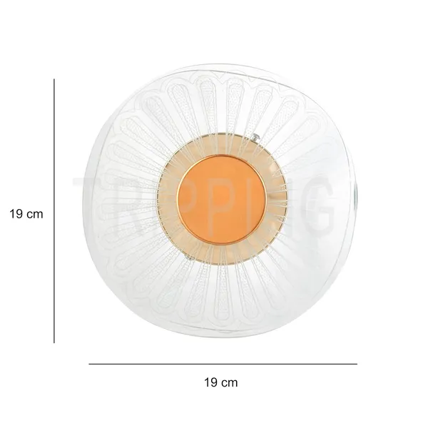 Tripping_7w_Led_Ceiling_Cum_Wall_Lamp_With_Frosted_Acrylic_Crisscross_Design_Warm_White_Light_Gold_Accent_19cm_Diameter_Ideal_For_Bedrooms_Living_Rooms_And_Hallways_Petal_Design