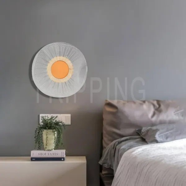 Tripping_7w_Led_Ceiling_Cum_Wall_Lamp_With_Frosted_Acrylic_Crisscross_Design_Warm_White_Light_Gold_Accent_19cm_Diameter_Ideal_For_Bedrooms_Living_Rooms_And_Hallways_Petal_Design