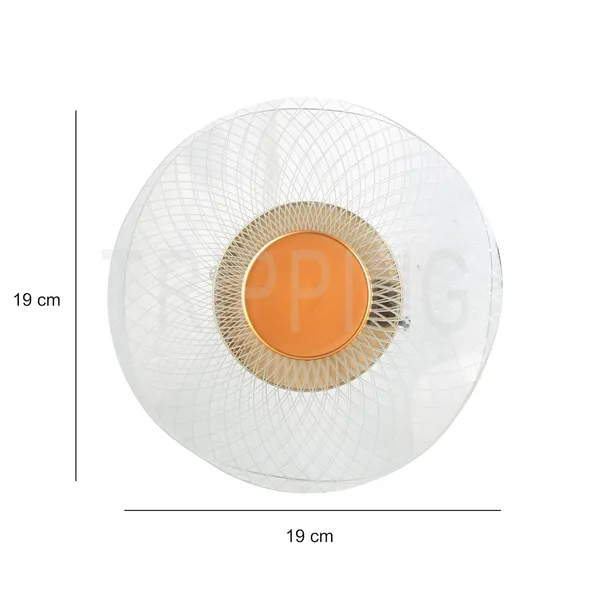 Tripping_7w_Led_Ceiling_Cum_Wall_Lamp_With_Frosted_Acrylic_Crisscross_Design_Warm_White_Light_Gold_Accent_19cm_Diameter_Ideal_For_Bedrooms_Living_Rooms_And_Hallways_Crisscross_Design