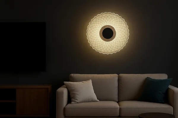 Tripping_7w_Led_Ceiling_Cum_Wall_Lamp_With_Frosted_Acrylic_Crisscross_Design_Warm_White_Light_Gold_Accent_19cm_Diameter_Ideal_For_Bedrooms_Living_Rooms_And_Hallways_Crisscross_Design