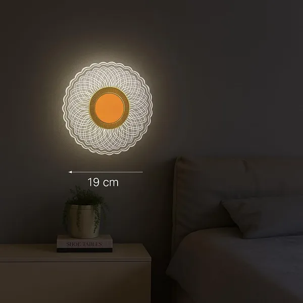 Tripping_7w_Led_Ceiling_Cum_Wall_Lamp_With_Frosted_Acrylic_Crisscross_Design_Warm_White_Light_Gold_Accent_19cm_Diameter_Ideal_For_Bedrooms_Living_Rooms_And_Hallways_Acrylic_Design