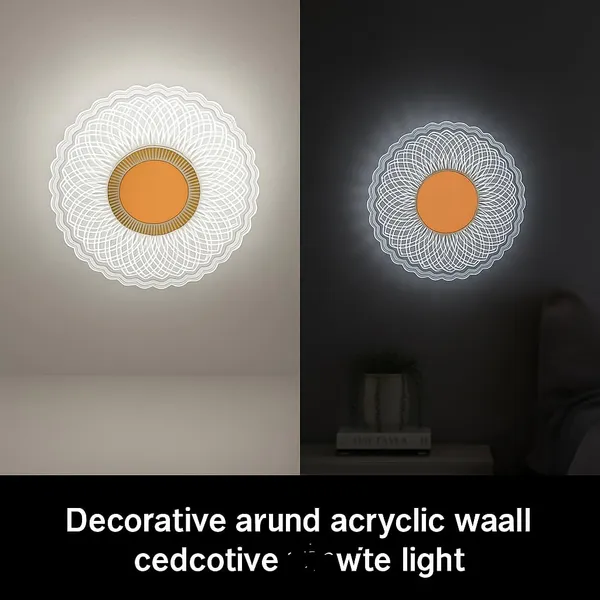 Tripping_7w_Led_Ceiling_Cum_Wall_Lamp_With_Frosted_Acrylic_Crisscross_Design_Warm_White_Light_Gold_Accent_19cm_Diameter_Ideal_For_Bedrooms_Living_Rooms_And_Hallways_Acrylic_Design