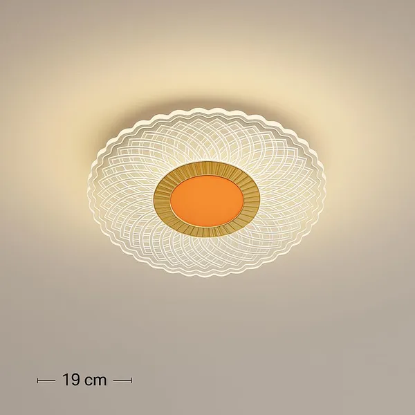 Tripping_7w_Led_Ceiling_Cum_Wall_Lamp_With_Frosted_Acrylic_Crisscross_Design_Warm_White_Light_Gold_Accent_19cm_Diameter_Ideal_For_Bedrooms_Living_Rooms_And_Hallways_Acrylic_Design