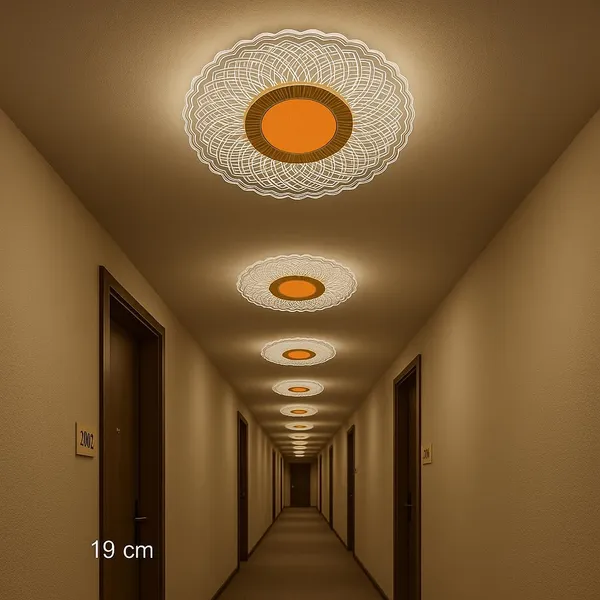 Tripping_7w_Led_Ceiling_Cum_Wall_Lamp_With_Frosted_Acrylic_Crisscross_Design_Warm_White_Light_Gold_Accent_19cm_Diameter_Ideal_For_Bedrooms_Living_Rooms_And_Hallways_Acrylic_Design