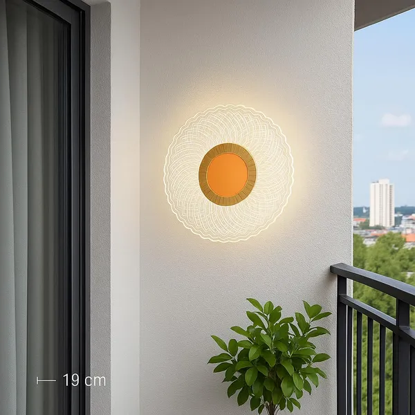 Tripping_7w_Led_Ceiling_Cum_Wall_Lamp_With_Frosted_Acrylic_Crisscross_Design_Warm_White_Light_Gold_Accent_19cm_Diameter_Ideal_For_Bedrooms_Living_Rooms_And_Hallways_Acrylic_Design