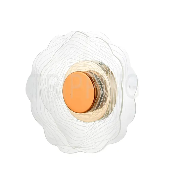 Tripping_7w_Led_Ceiling_Cum_Wall_Lamp_With_Frosted_Acrylic_Crisscross_Design_Warm_White_Light_Gold_Accent_19cm_Diameter_Ideal_For_Bedrooms_Living_Rooms_And_Hallways_Ripple_Pattern