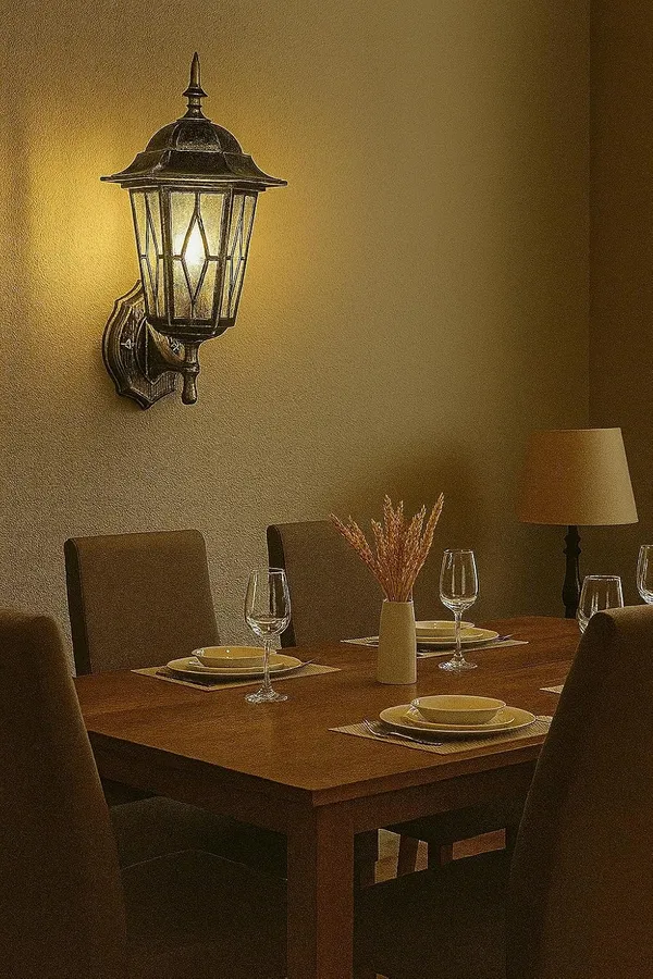 Tripping_Waterproof_Wall_Light_With_E27_Holder_And_Bulb_Suitable_For_Indoor_And_Outdoor_Use_Ideal_For_Balcony_Garden_Entrance_Living_Room_Vintage_Lantern_Design_With_Durable_Metal_And_Glass