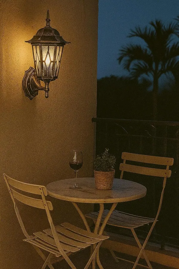 Tripping_Waterproof_Wall_Light_With_E27_Holder_And_Bulb_Suitable_For_Indoor_And_Outdoor_Use_Ideal_For_Balcony_Garden_Entrance_Living_Room_Vintage_Lantern_Design_With_Durable_Metal_And_Glass
