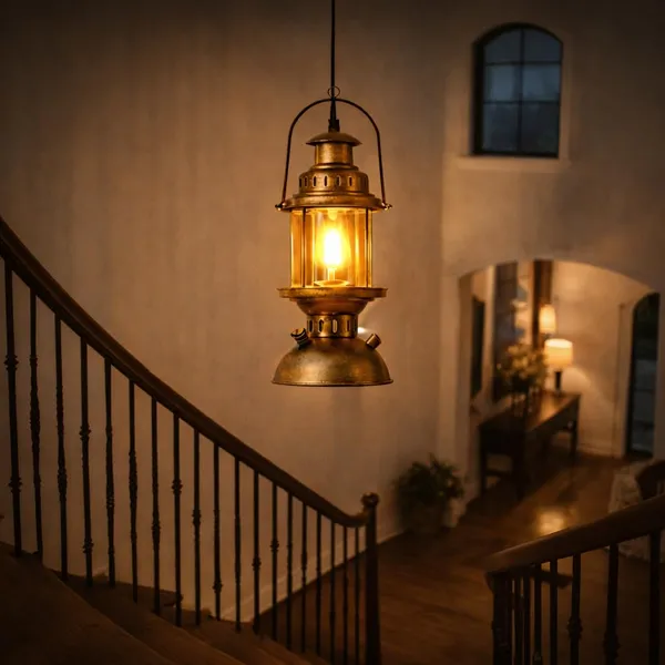 Tripping_Antique_Metal_Single_Light_Hanging_Ceiling_Adjustable_Chain_Height_Inside_Amber_Glass_With_E27_Filament_Bulb_Vintage_Decorative_Hanging_Light_For_Living_Room_Dining_Area_Hallway