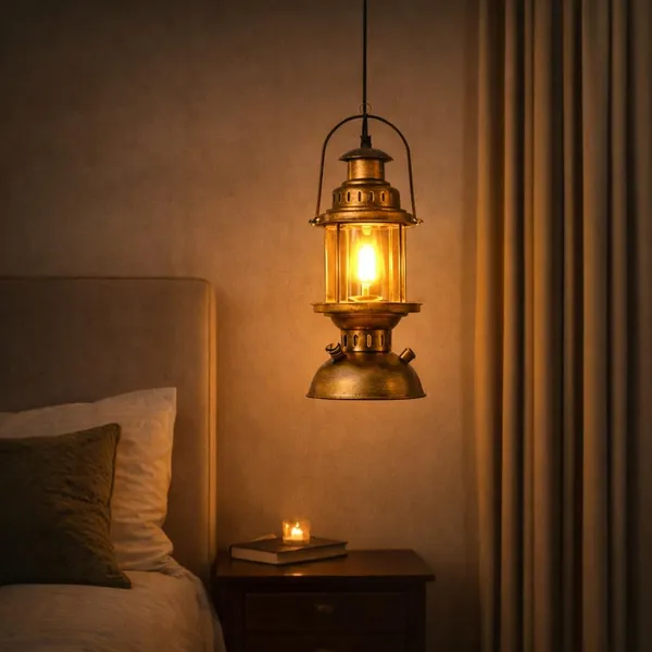 Tripping_Antique_Metal_Single_Light_Hanging_Ceiling_Adjustable_Chain_Height_Inside_Amber_Glass_With_E27_Filament_Bulb_Vintage_Decorative_Hanging_Light_For_Living_Room_Dining_Area_Hallway