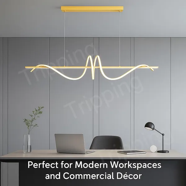 Tripping_Jl8261_Modern_Wave_Shape_48w_Led_Pendant_Light_Dimmable_3_In_1_Warm_White_Cool_Color_Hanging_Chandelier_100cm_Width_Adjustable_Height_For_Dining_Living_Room_Kitchen_Office