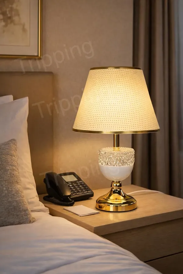 Tripping_Classic_Gold_Crystal_Table_Lamp_With_Pleated_Fabric_Shade_E27_Holder_Decorative_Bedside_Light_For_Bedroom_Living_Room_Study_Table_Hotel_Room_Kids_Room_Office_Reception_Modal_8607