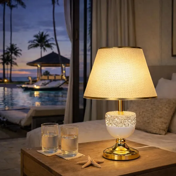 Tripping_Classic_Gold_Crystal_Table_Lamp_With_Pleated_Fabric_Shade_E27_Holder_Decorative_Bedside_Light_For_Bedroom_Living_Room_Study_Table_Hotel_Room_Kids_Room_Office_Reception_Modal_8607