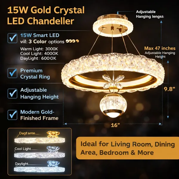 Tripping_15w_Modern_Gold_Crystal_Ring_Led_Chandelier_Dimmable_Decorative_Ceiling_Light_With_Crystal_Pendant_Adjustable_Hanging_Luxury_Lighting_For_Living_Room_Dining_Area_Bedroom_Lobby