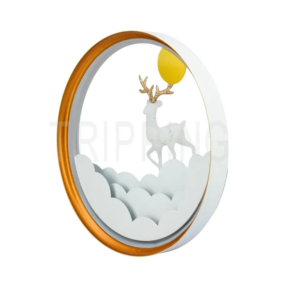 White_&_Golden_Decorative_10_Watt_Circular_Wall_Lamp