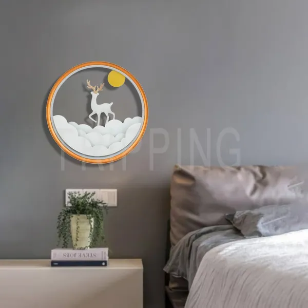 White_&_Golden_Decorative_10_Watt_Circular_Wall_Lamp