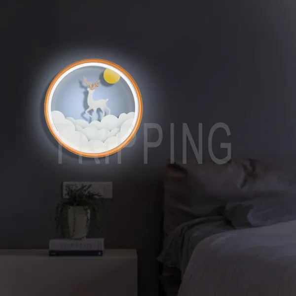 White_&_Golden_Decorative_10_Watt_Circular_Wall_Lamp