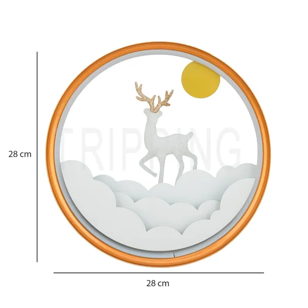White_&_Golden_Decorative_10_Watt_Circular_Wall_Lamp