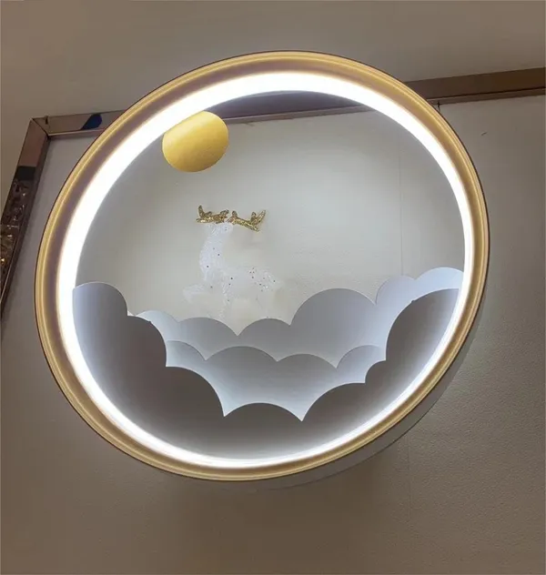 White_&_Golden_Decorative_10_Watt_Circular_Wall_Lamp