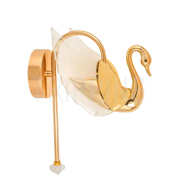 Gold_Decorative_Acrylic_Swan_Shape_8_Watt_3-In-1_Led_Wall_Lamp