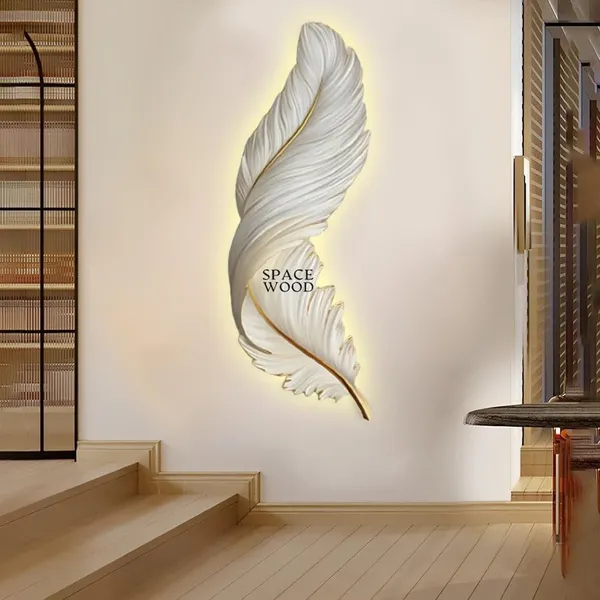 White_Decorative_Space_Wood_Royal_Led_Wall_Sconce_For_Bedroom