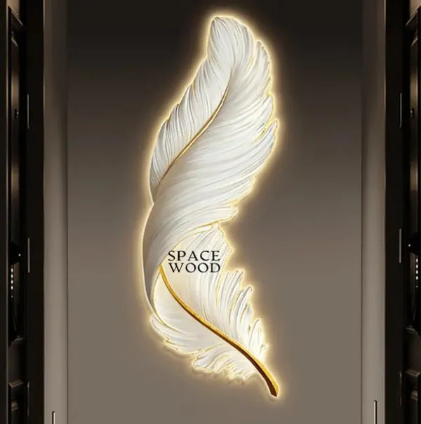White_Decorative_Space_Wood_Royal_Led_Wall_Sconce_For_Bedroom