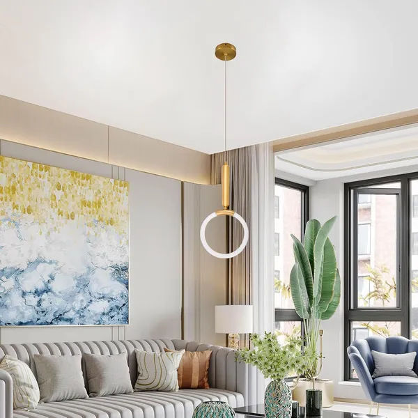 Gold_Decorative_10_Watt_Led_Round_Frame_Ceiling_Pendant_Lamp