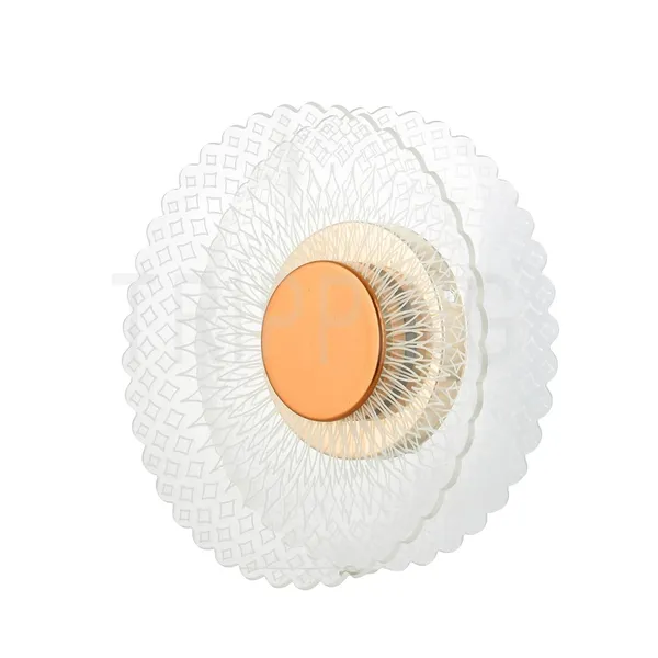 Gold_&_White_Decorative_7_Watt_Led_Ceiling_Cum_Wall_Lamp_With_Frosted_Acrylic_Crisscross_Design
