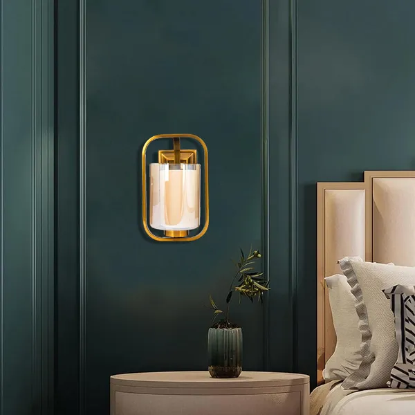 Gold_Decorative_10_Watt_Led_Wall_Lamp_With_Frosted_Glass_Shade