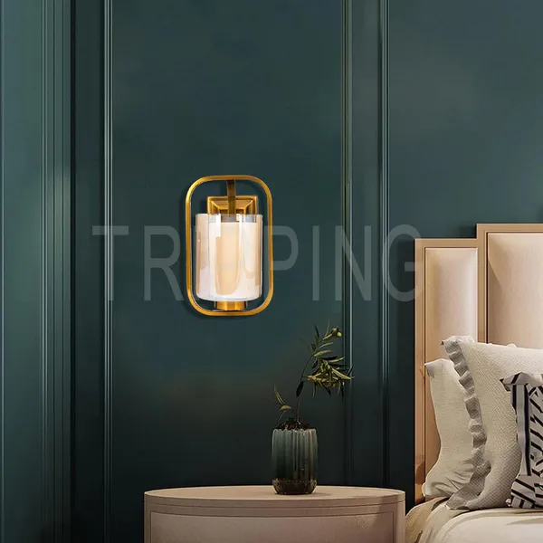 Gold_Decorative_10_Watt_Led_Wall_Lamp_With_Frosted_Glass_Shade