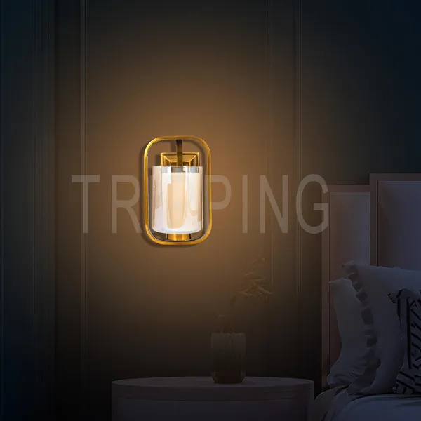 Gold_Decorative_10_Watt_Led_Wall_Lamp_With_Frosted_Glass_Shade