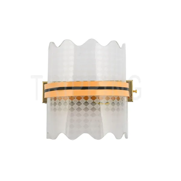 Gold_&_Clear_Decorative_Wave_Glass_Wall_Lamp