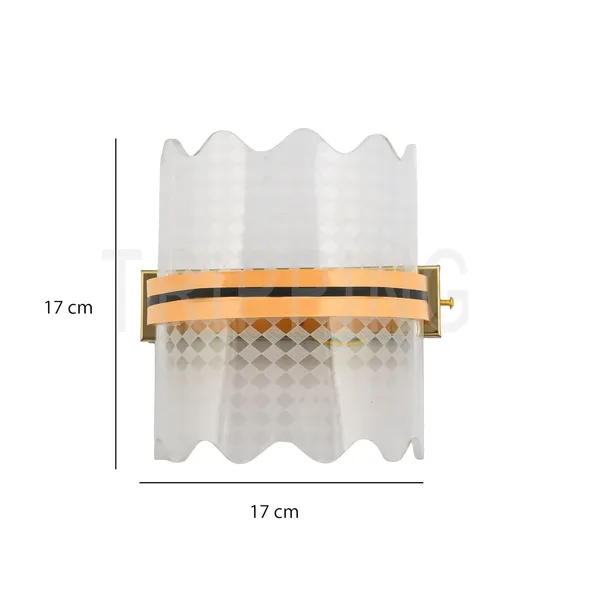 Gold_&_Clear_Decorative_Wave_Glass_Wall_Lamp