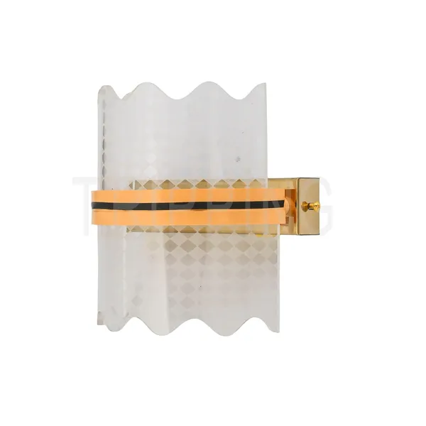 Gold_&_Clear_Decorative_Wave_Glass_Wall_Lamp
