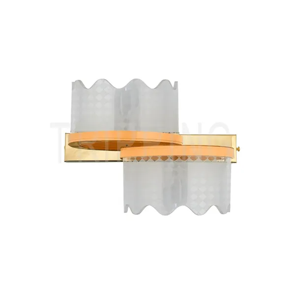 Gold_&_Clear_Decorative_Dual_Glass_Panel_Wall_Lamp