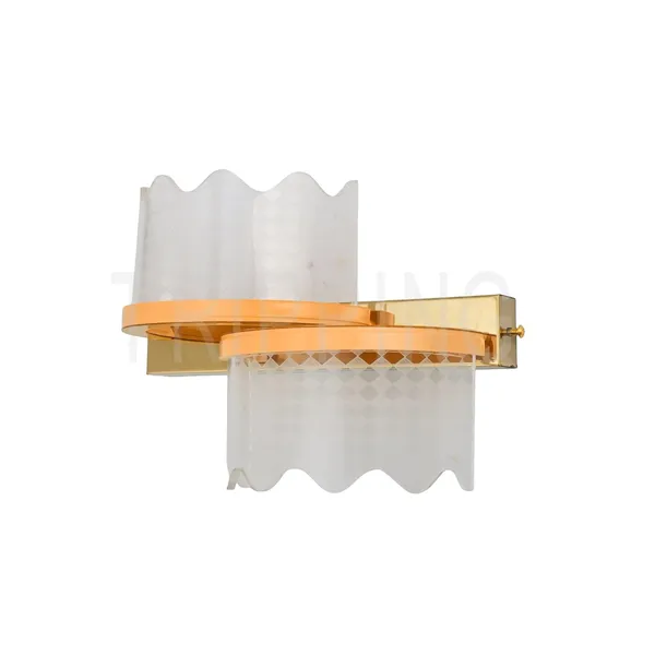 Gold_&_Clear_Decorative_Dual_Glass_Panel_Wall_Lamp