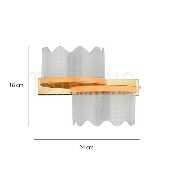 Gold_&_Clear_Decorative_Dual_Glass_Panel_Wall_Lamp