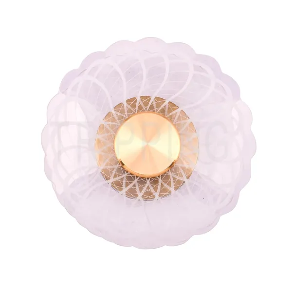 Gold_&_White_Decorative_7_Watt_Led_Ceiling_Cum_Wall_Lamp_With_Frosted_Acrylic_Crisscross_Design