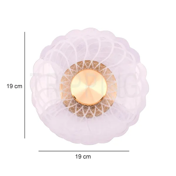 Gold_&_White_Decorative_7_Watt_Led_Ceiling_Cum_Wall_Lamp_With_Frosted_Acrylic_Crisscross_Design