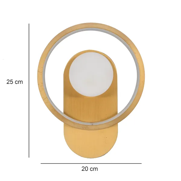 Gold_&_Clear_Decorative_Circular_12_Watt_Led_Wall_Lamp