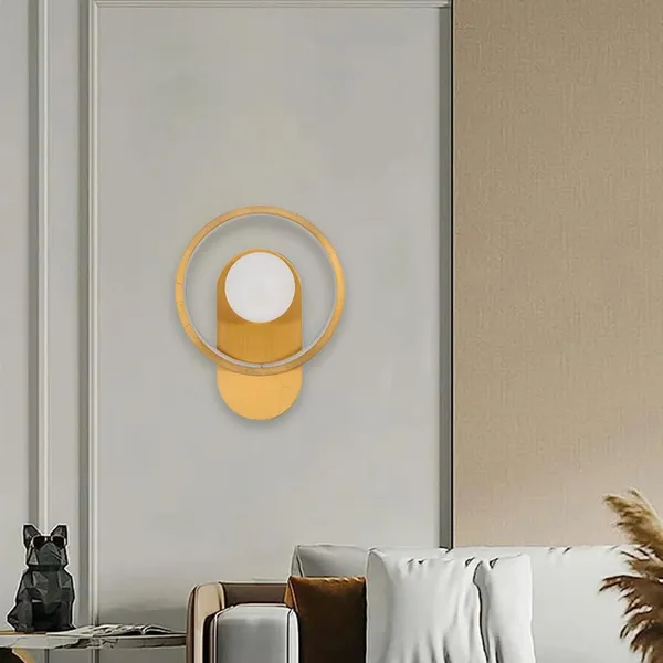 Gold_&_Clear_Decorative_Circular_12_Watt_Led_Wall_Lamp