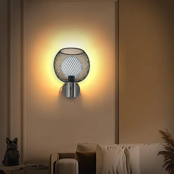 Multicolour_Decorative_8_Watt_Wall_Lamp_With_Frosted_Glass_Dome