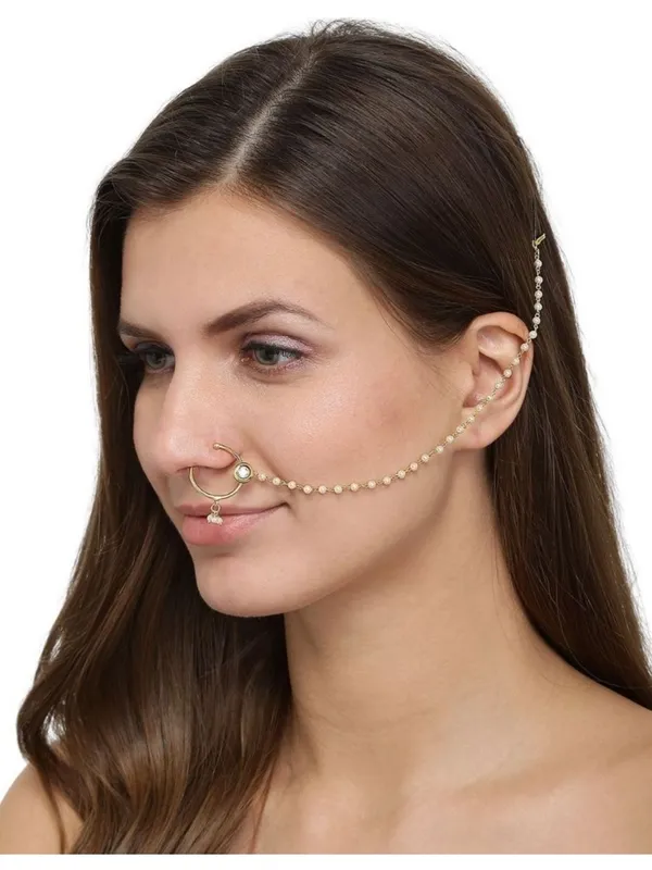 Delicate_Kundan_Nose_Ring_With_Pearl_Chain_For_Women_&_Girls
