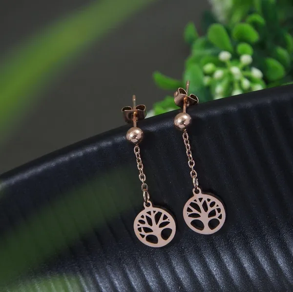Stainless_Steel_Rosegold_Plated_Tree_Designed_Drop_Earring_For_Women_&_Girls