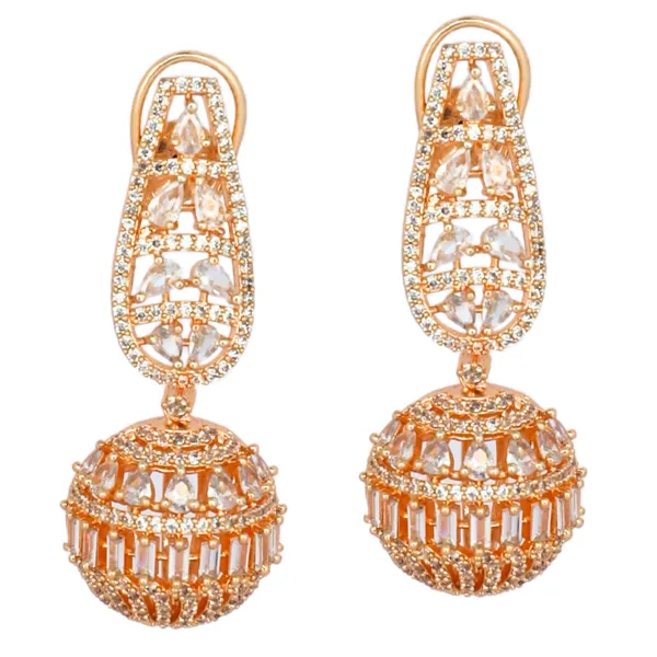 AD_and_saphhire_ball_drop_dangle_earrings_For_Women_&_Girls