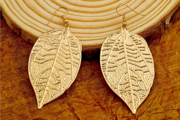 Gold_Plated_Hand_Crafted_Leaf_Shaped_Drop_Earring__72_For_Women_&_Girls