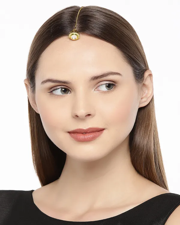 Gold-Plated_Handcraft_Kundan_Maang_Tikka_For_Women_&_Girls