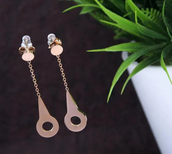 Stainless_Steel_Rosegold_Plated_Dangle_Earring_2771_For_Women_&_Girls